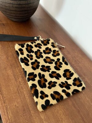 Ocelot mintás barna ridikül