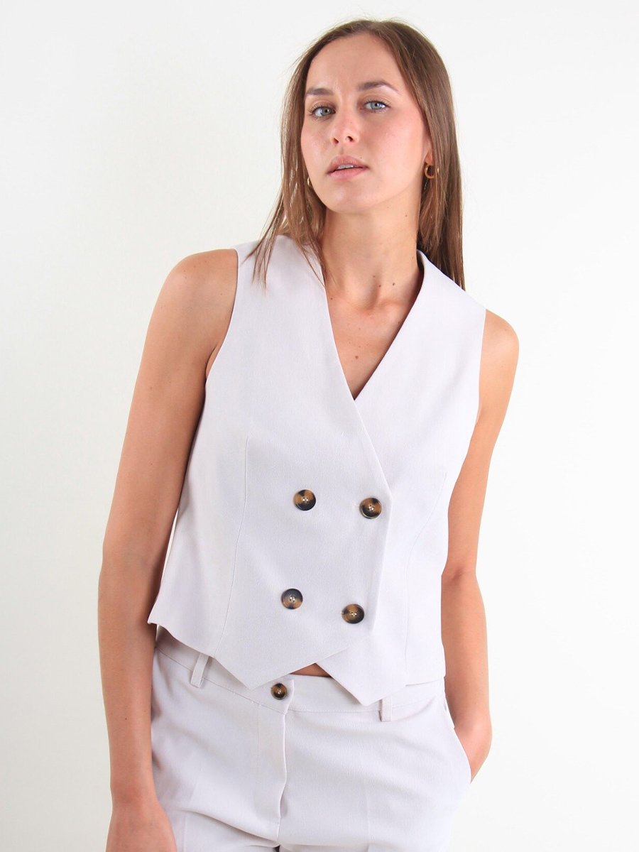 Ecrü színű elegáns mellény - Image 8