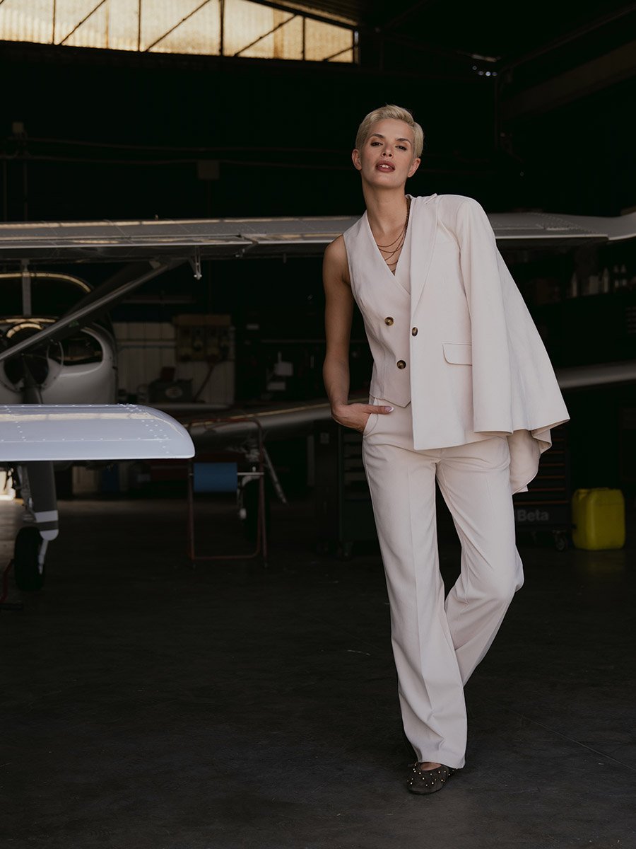 Ecrü színű elegáns mellény - Image 7