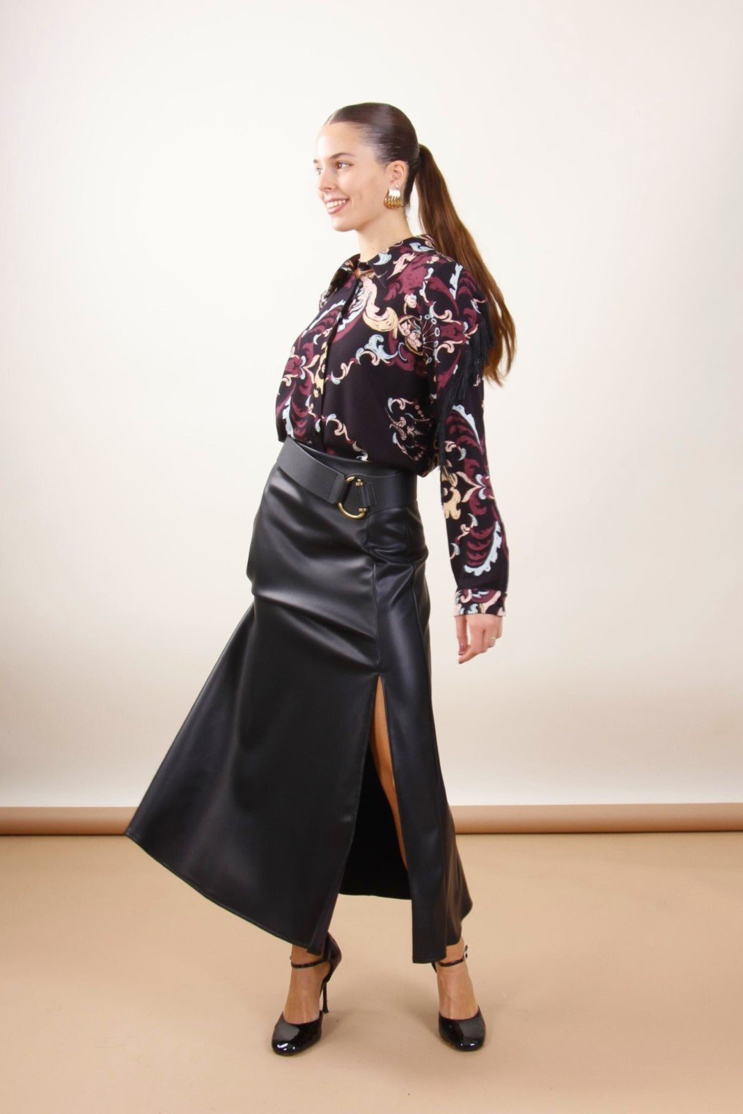 Mintás olasz ing, rojtokkal - Image 4