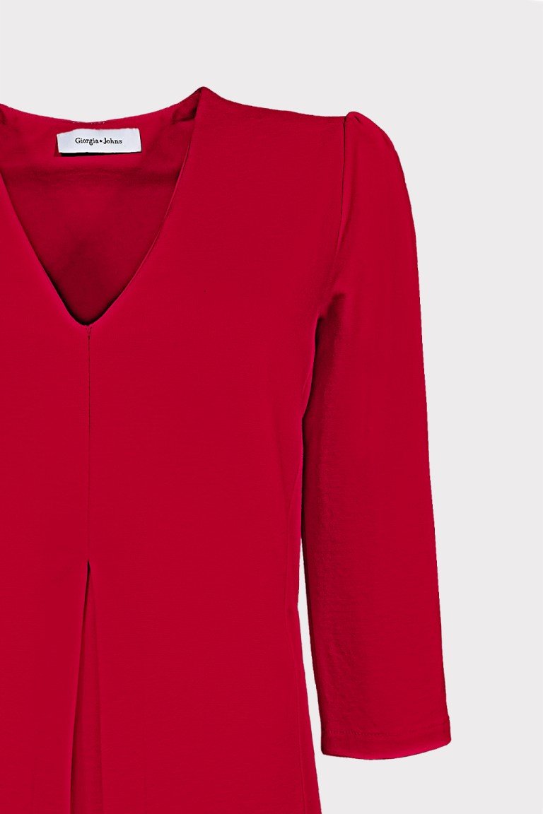 Piros elegáns olasz ruha - Image 2