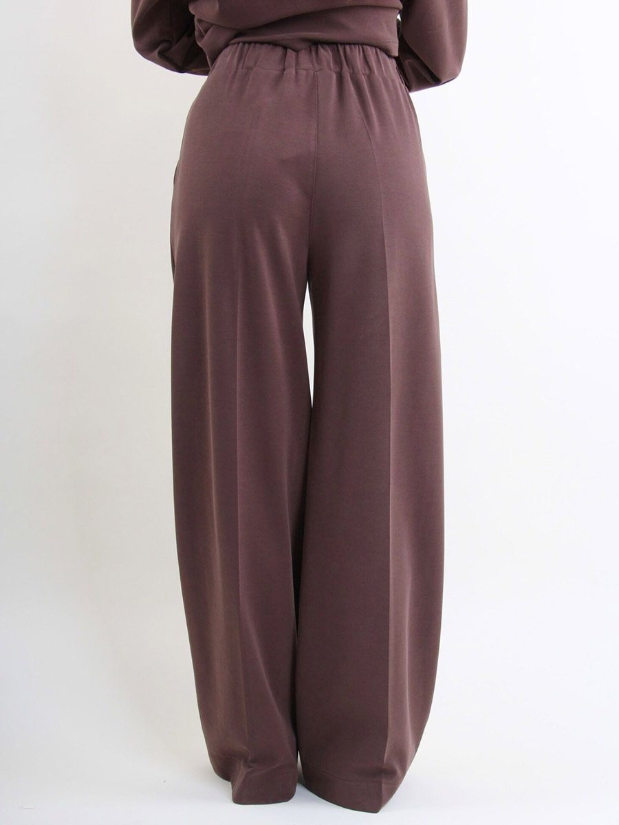 Barna bő szárú nadrág könnyű anyagból - Image 2