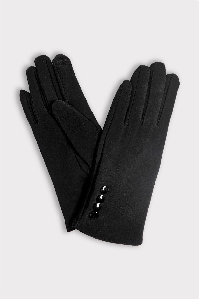 Fekete viszkóz kesztyű