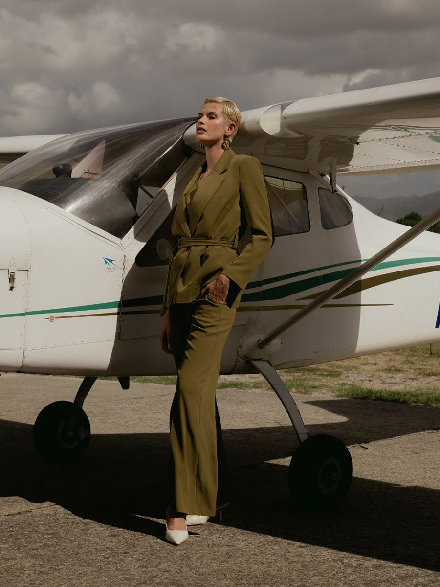 Elegáns csoki színű hosszú állású blézer - Image 2