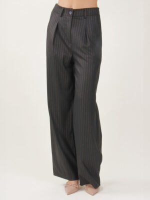 Fekete lurex szálas szövetnadrág