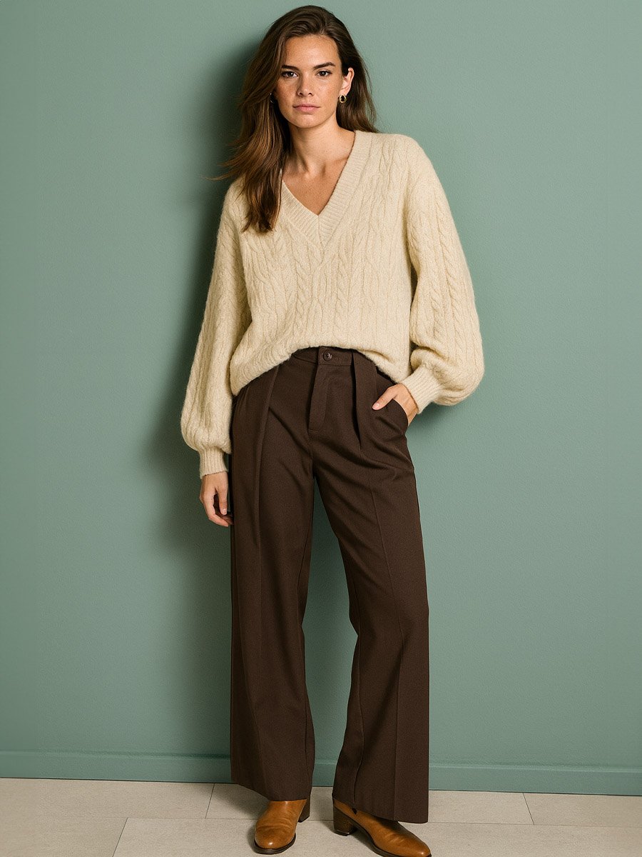 Csoki barna palazzo nadrág