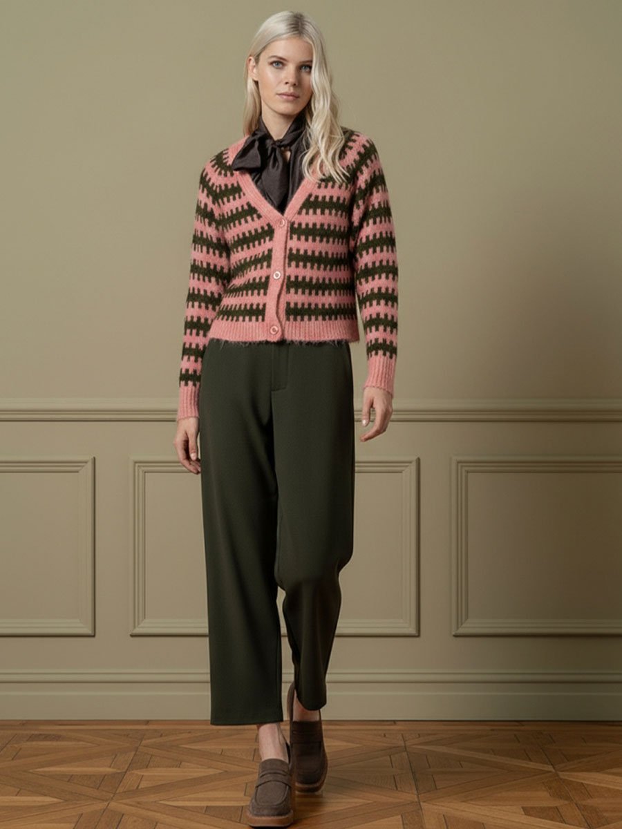 Khaki blúz megkötővel a nyakán - Image 3