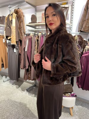 Csoki barna rövid állású bunda