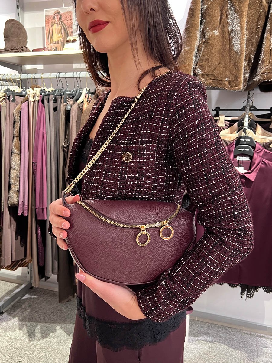 Viola színű láncos válltáska - Image 2