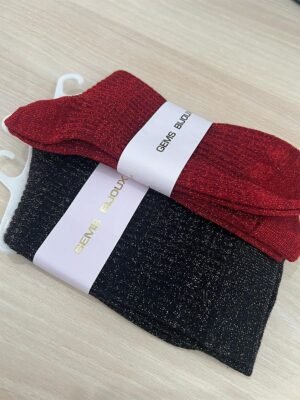 Fekete csillogós zokni