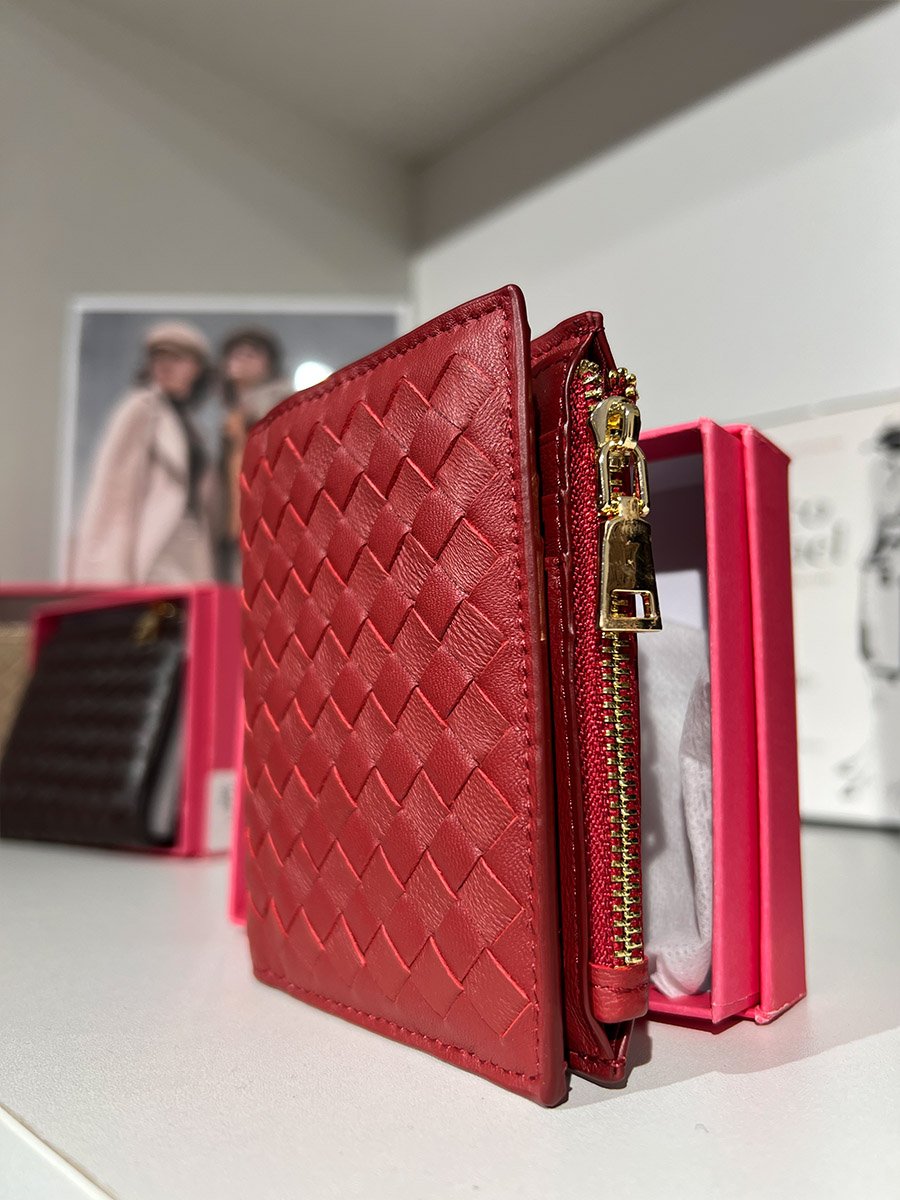 Piros bőr pénztárca - Image 2