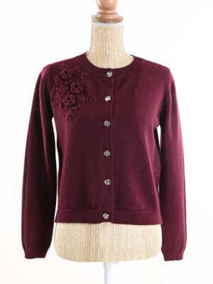 Bordó színű kardigán