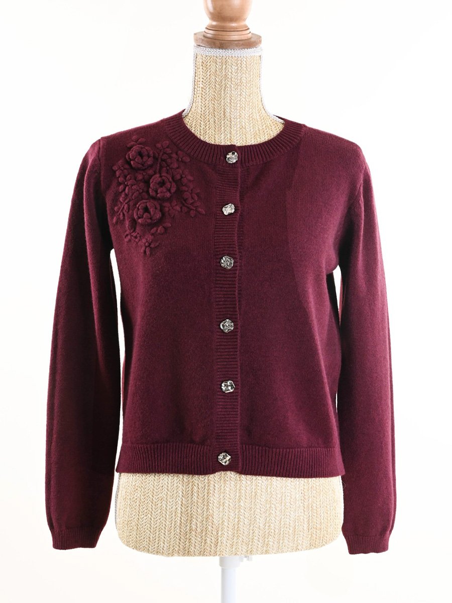 Bordó színű kardigán