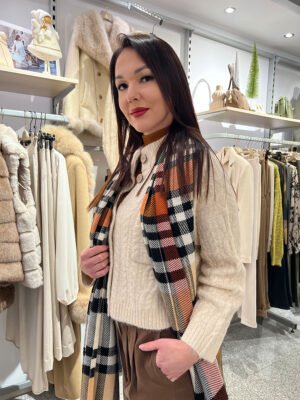 Bézs színű gyapjú kardigán