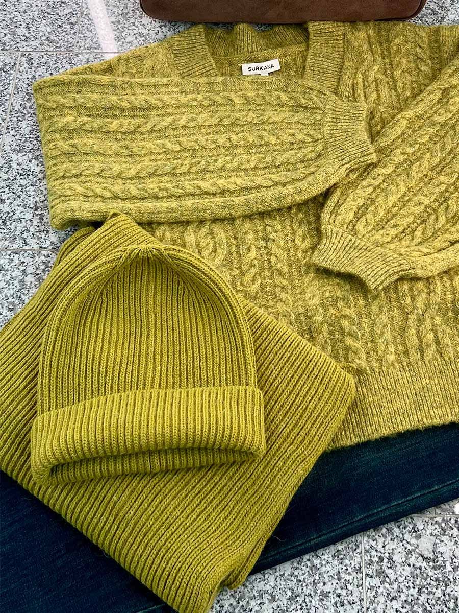 Zöld színű sál sapka szett - Image 2