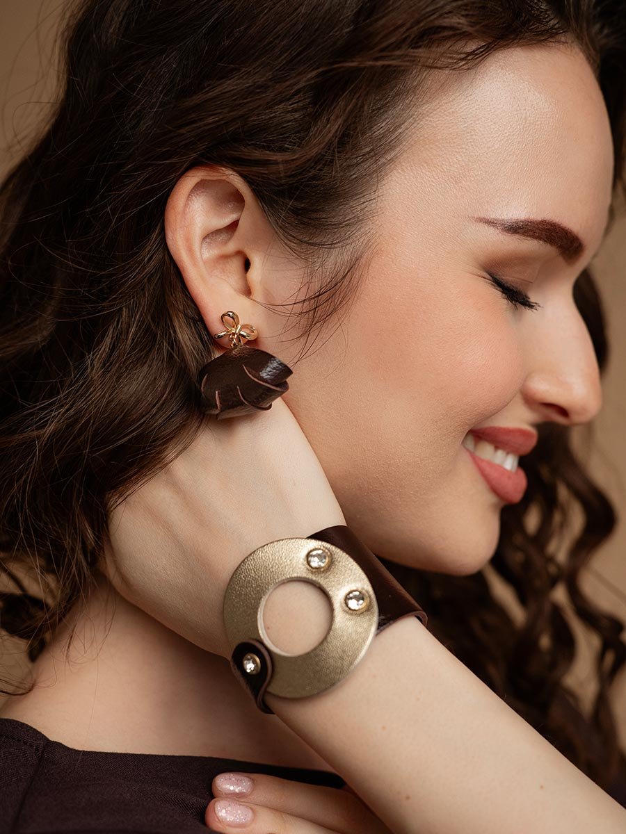 Csoki bőr masnis fülbevaló - Image 2