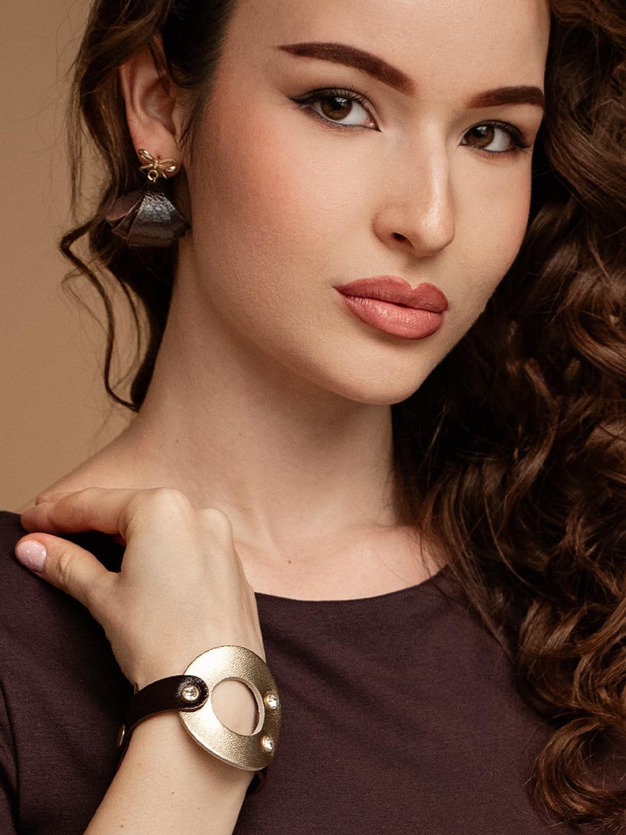 Csoki bőr masnis fülbevaló - Image 3