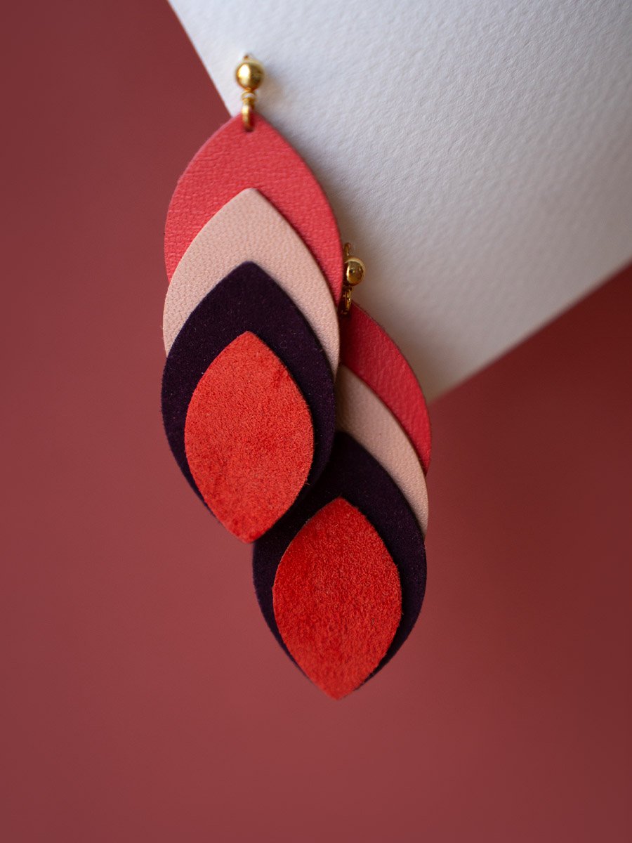 Bőr hasított bőr színes füli