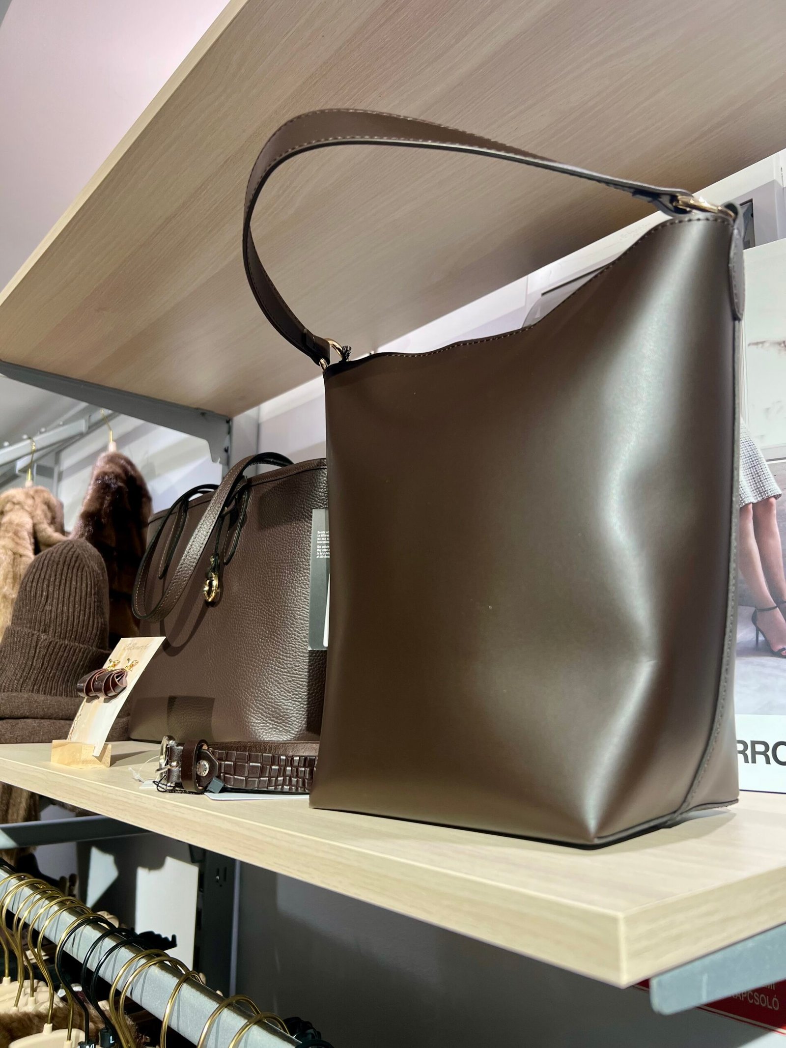 Csoki barna elegáns bőr táska