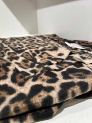 Ocelot mintás barna sál