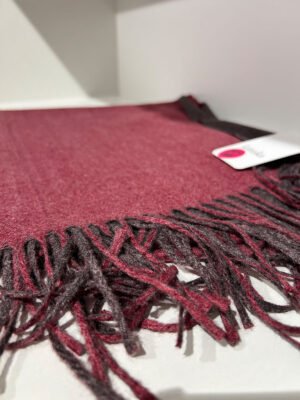 Burgundi csoki két színű sál