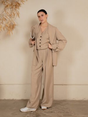 Mogyoró színű blézer