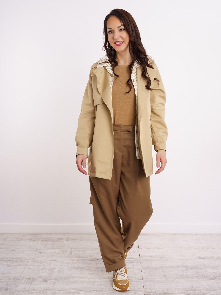 Világos bézs színű trench kabát - Image 2