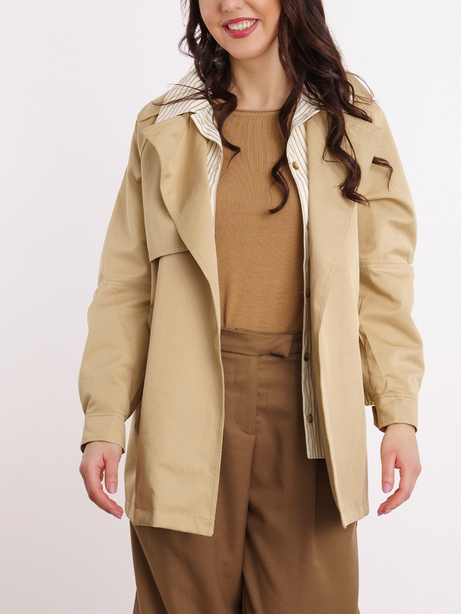 Világos bézs színű trench kabát - Image 3