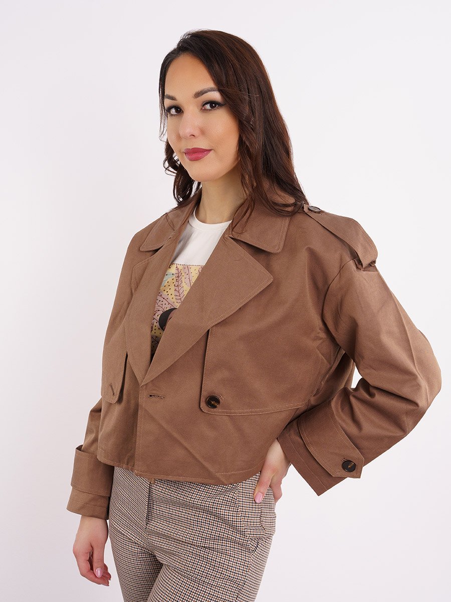 Karamell színű trench kabát