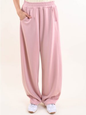 Palazzo stílusú rózsaszín jogging