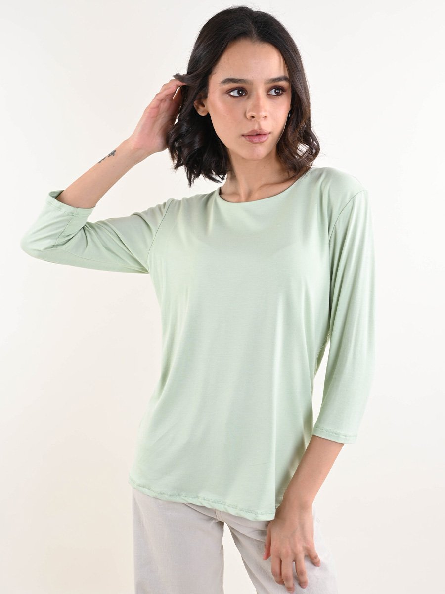 Zöld alma színű 3/4-es ujjú felső