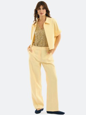 Vanília színű szövetnadrág