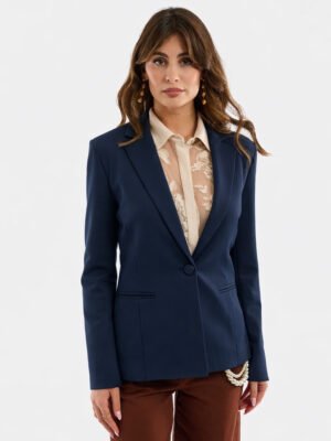 Sötétkék egy gombos blézer