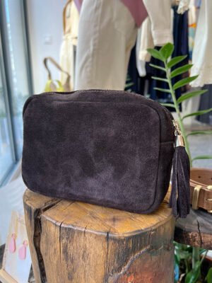 Csoki barna hasított bőr táska