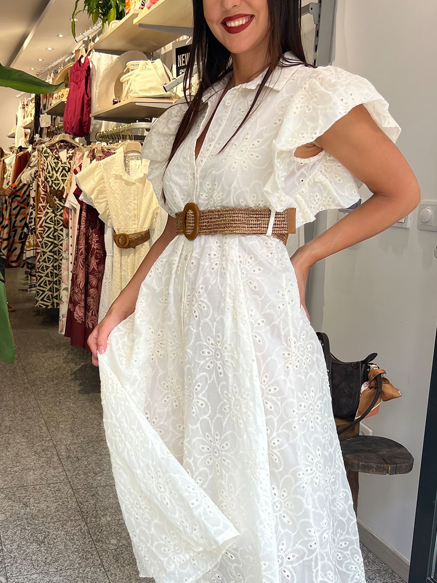 Ecrü fodros ujjú madeira maxi ingruha - Image 2